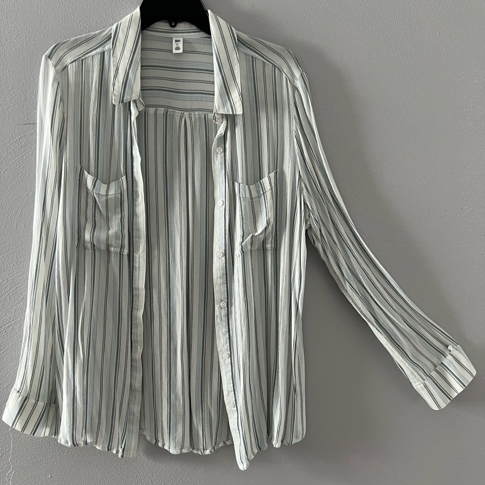 BP. Striped Button-Down Shirt, size XL